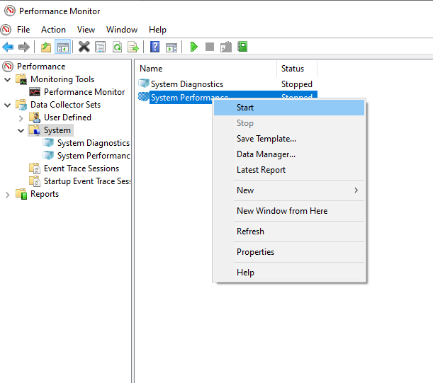 Starting System Performance